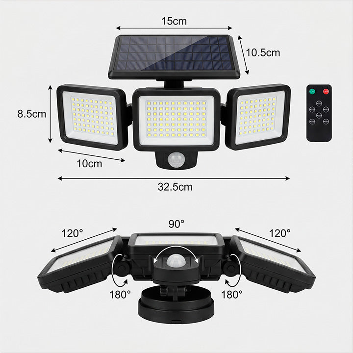 Solara™ — Projecteur Solaire Extérieur 2500 Lumens