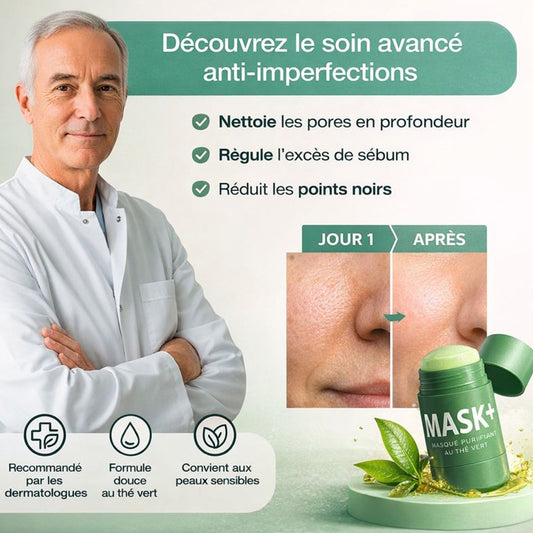 Mask+™ — Masque Purifiant Anti-Imperfections au Thé Vert