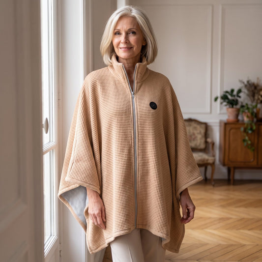 Calinéa, cape chauffante beige camel