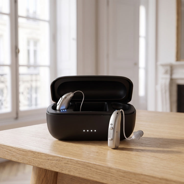 ClairOuïe™ et son étui de charge