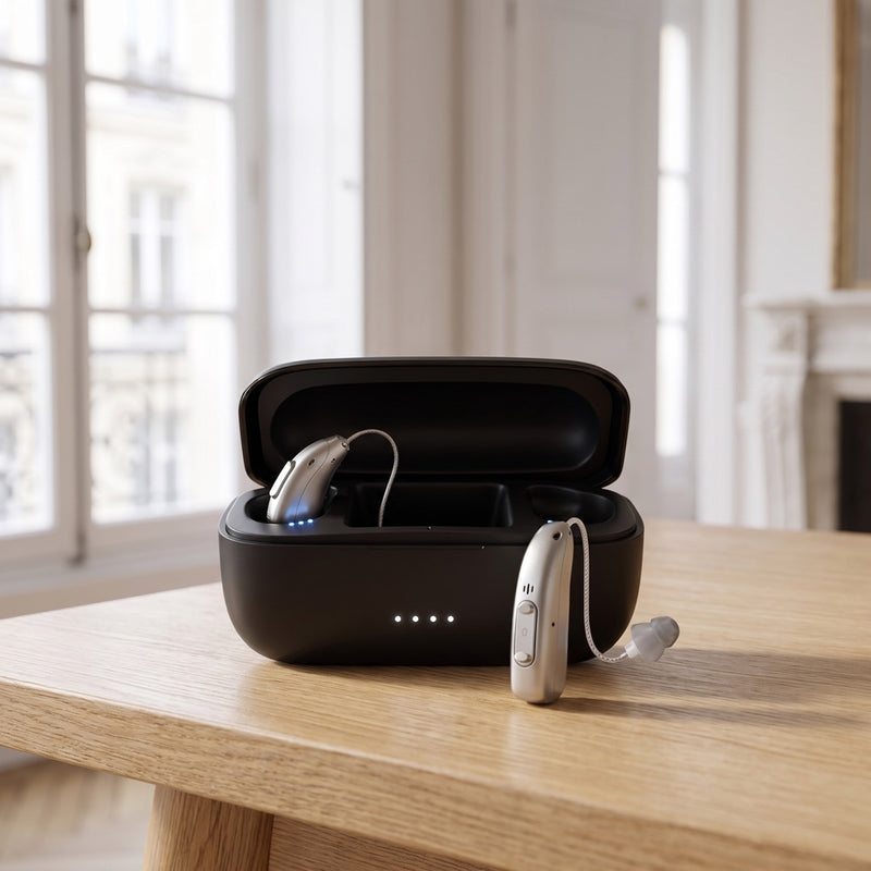 ClairOuïe™ et son étui de charge